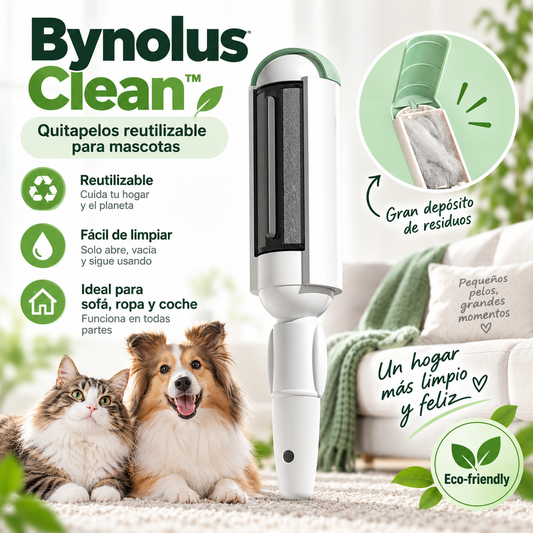 Bynolus Clean™ | Quitapelos reutilizable para mascotas
