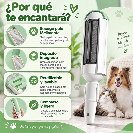 Bynolus Clean™ | Quitapelos reutilizable para mascotas