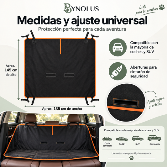 Bynolus Road™ | Protector impermeable para asiento de coche